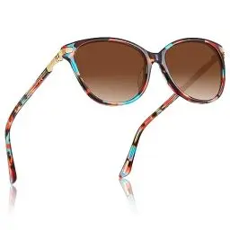 Produktbild: AVAWAY Retro polarisierte Sonnenbrille für Damen UV-Schutz Damenbrille für Fotografie Wandern Reisen Fahren Kategorie 3 Vintage Acetat Rahmen