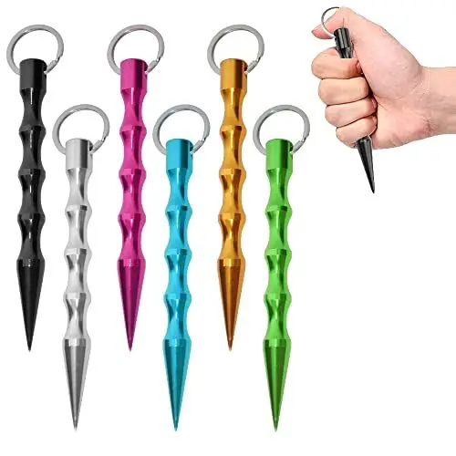 Produktbild: AVCXEC 6 Stück Kubotan, Kubotan Selbstverteidigung, Selbstverteidigung Waffen Legal, Druckverstärker Schlüsselanhänger, Verteidigungs Waffen für Frauen Legal, Self Defense Keychain für Notfallhammer