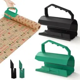 Produktbild: AVCXEC Geschenkpapier Schneider für Rollen, 2 Stück Geschenkpapierschneider, Wrapping Paper Cutter, Geschenkpapier Cutter mit 4 Klingen, Papierschneider mit Griff, Gift Wrap Cutter für Weihnachten