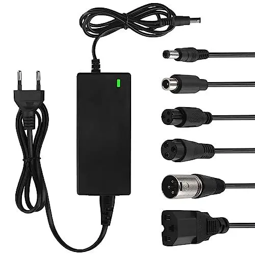 Produktbild: AVCXEC Ladegeräte Für Scooter, E Scooter Ladegerät, Hoverboard Ladekabel, Ladegerät e Scooter, 42V 2A AC E Scooter Ladekabel Mit 6 Anschlüss