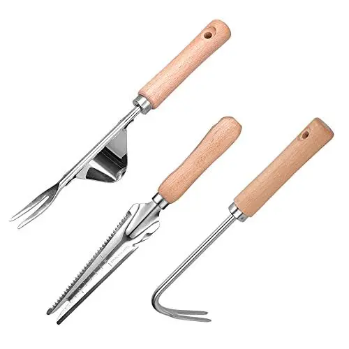 Produktbild: AVCXEC Unkrautjäter mit Stiel, 3 Stück Manueller Unkrautstecher Weeder, Hand Unkrautstecher Weeder Edelstahl, Garden Hand Weeder, Manueller Unkrautstecher für Garten Jäten, Umpflanzen, Entwurzeln