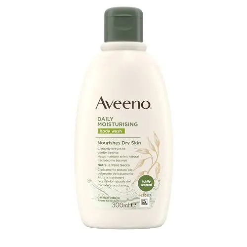 Produktbild: Aveeno Daily Moisturising Duschbad, seifenfrei, feuchtigkeitsspendendes Duschgel, leicht parfümierte Duschschaum, Tägliches Duschbad für empfindliche Haut mit kolloidalem Hafer, 300 ml