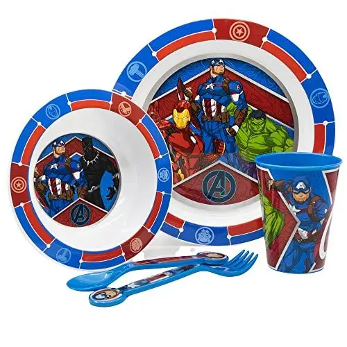 Produktbild: Avengers 5 teiliges Set - Micro Set - wiederverwendbares Kindergeschirr - für Microwelle geeignet 74150