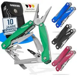 Produktbild: AVENTURIS® Multitool. Tolles Multifunktionswerkzeug als Fahrrad zubehör oder Outdoor Ausrüstung, ein Multitool Werkzeug als Herren Geschenkeor-Messer Letherman multitool grün