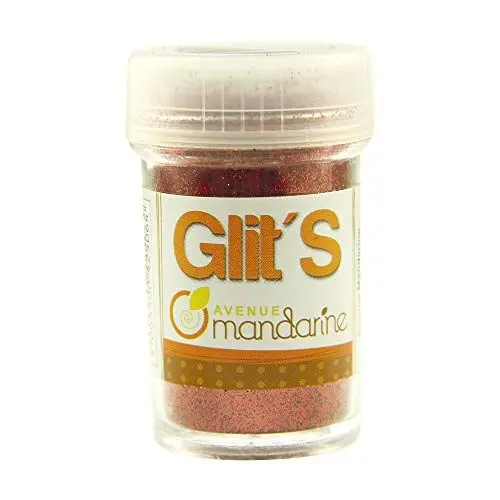 Produktbild: Avenue Mandarine 42506MD Glitter Glit's Flakon (14g, mit praktischem Streuaufsatz zur leichten Handhabung, ideal für Kinder) 1 Stück rot