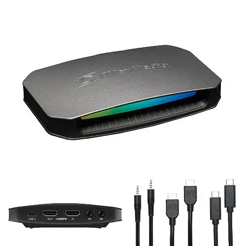 Produktbild: AVerMedia 4K60 Capture Card mit HDMI 2.1, Niedriger Latenz, 4K144/4K120 Passthrough, Game Capture Card für PS5, PS5 Pro, Xbox, Switch, Streaming auf Twitch, OBS auf Mac & PC, GC553G2 – Schwarz