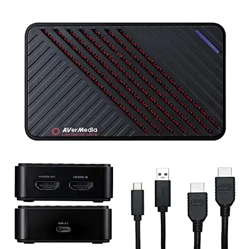 Produktbild: AVerMedia Live Gamer ULTRA – GC553 – Zum Aufnehmen von 4K60 HDR Inhalten – mit VRR-Unterstützung, ultraniedrige Latenz und Passthrough – Plug and Play für PS5 und Xbox Series X/S