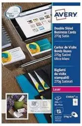 Produktbild: Avery C 32026–25-cartes Visitenkarten doppelseitig Satin 32026–25 250 Karten (C)