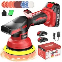 Produktbild: Avhrit 6 Zoll Schnurloses Poliermaschine Auto mit 2x2.0mAh 21V Batterien, AT625 8 Regelbare Geschwindigkeit akku poliermaschine mit Digitaler Anzeigebildschirm, für die Autopflege Wachsen