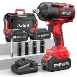Produktbild: Avrhit Akku Schlagschrauber 1000N.m mit 2x 4000mAh Akkus, 1/2 Zoll Bürstenloser Drehschlagschrauber Kompatible mit Makita Akku 18V, für Auto, LKW und Traktorreifen