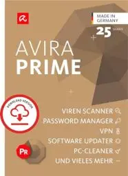 Produktbild: Avira Prime | 25 Geräte | Antivirus & Security | 1 Jahr | Aktivierungscode per Email
