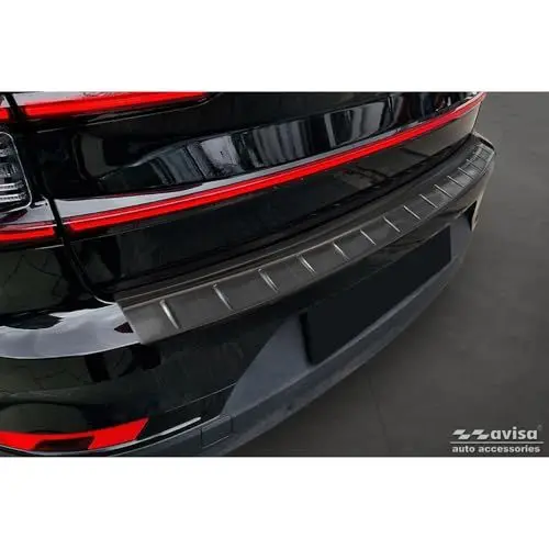 Produktbild: Avisa Schwarz Edelstahl Heckstoßstangenschutz kompatibel mit Polestar 2 2019-2023 & Facelift 2023- 'Ribs'
