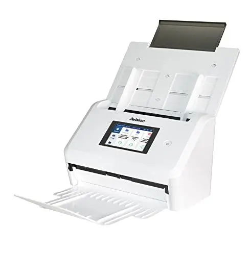 Produktbild: Avision AN335WL Stand-Alone A4 Dokumenten Scanner mit Bildprozessor VM3 I 10 92cm (4 3) Touch Display 40ppm/80ipm 50 Seiten ADF USB 3.2 WLAN Ethernet Scan to USB ISIS/Twain Treiber Weiss
