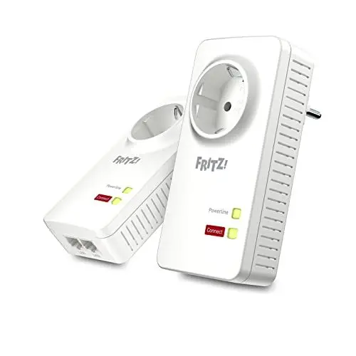 Produktbild: FRITZ!Powerline 1220 Set (1,200 MBit/s, 2x Gigabit-LAN je Adapter, ideal für NAS-Anwendungen und HD-Streaming, deutschsprachige Version)