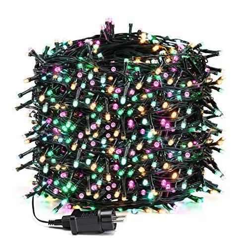 Produktbild: Avoalre 100M Lichterkette Außen 1000leds, 8 Modi LED Lichterketten,31V Weihnachtsbeleuchtung Außen, IP44 Wasserdicht bunte Lichterkette für Tannenbaum, Hochzeit, Weihnachten,Garten, Ostern