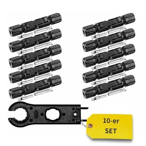 Produktbild: Avoltik Stecker für Solaranlage 10 Paar I Solarstecker für Kabel 2,5/4 / 6mm² I TÜV-zertifizierte Solar Steckverbinder der Schutzklasse II & IP67 I wetterfestes Set inkl Werkzeug