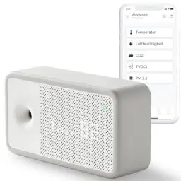 Produktbild: AWAIR Element Luftqualität Messgerät, CO2 Sensor, VOC Messgerät, Raumluft Monitor, Luftqualitätsmesser mit App, Smarter Luftqualitätsmonitor für Zuhause, Feinstaub- und Schadstoffmessgerät