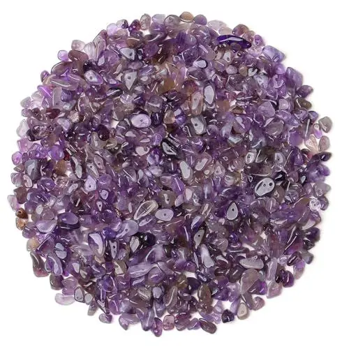 Produktbild: AWARDSEN 400pcs Amethyst Edelstein Perlen für Armbänder 6mm, Edelsteine Perlen Set Natürlichen Unregelmäßige Perlenarmband Selber Machen DIY Armbänder Ohrringe Schmuck Geschenke für Frauen 5-8mm