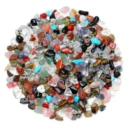 Produktbild: AWARDSEN 400pcs Multicolor Edelstein Perlen für Armbänder 6mm, Edelsteine Perlen Set Natürlichen Unregelmäßige Perlenarmband Selber Machen DIY Armbänder Ohrringe Schmuck Geschenke für Frauen 5-8mm