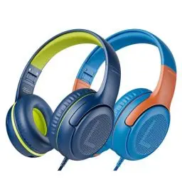 Produktbild: awatrue Kinder Kopfhörer(2 Pack), Kabel Kinderkopfhörer mit Mikrofon, Kopfhörer Kinder für Schule/Reisen/PC/Tablet, 85/94dB Lautstärkenbegrenzer, Stereo Sound, Faltbare, Einstellbar, Audio-Sharing