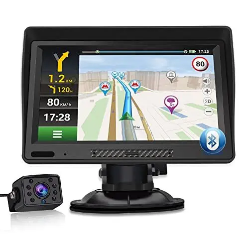 Produktbild: AWESAFE 9 Zoll Navigationsgerät mit Bluetooth und Rückfahrkamera, 2023 Europa Karten, GPS Navigation für PKW KFZ LKW