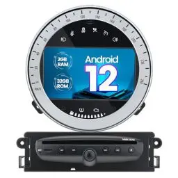 Produktbild: AWESAFE Android Autoradio für BMW Mini Radio mit Navi, unterstützt DAB+ WiFi WLAN CD DVD Bluetooth Carplay Mirrorlink Lenkradsteuerun