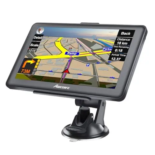 Produktbild: AWESAFE Navigationsgeräte für Auto LKW 7 Zoll GPS Navigation Lebenslang Kostenloses Kartenupdate 2024 Europa Karten Auto Navigationssystem