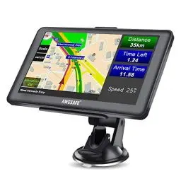 Produktbild: AWESAFE Navigationsgeräte für Auto PKW KFZ LKW Navi 2023 Europa Karten unterstützt lebenslang kostenloses Kartenupdate 7 Zoll GPS Navigation