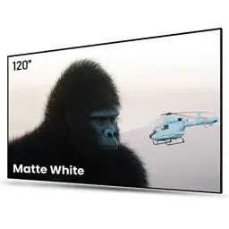 Produktbild: AWOL VISION Beamer Leinwand 120 Zoll mit Festem Rahmen, 1.3 dB Peak Gain, 80% Verbesserte Bildqualität, 4K / 8K Ultra HD, HDR & Active 3D Movie Wall Mount Beamer 4k Leinwand, Mattes Weißes Material