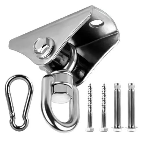 Produktbild: Awroutdoor Deckenhaken Hängesessel, Edelstahl Schwerlast Deckenhalterung Schaukelhaken 360°Schaukel bis 450KG Kapazität Deckenhaken Hängesessel, Hängeschaukeln, Yoga, Hängematte