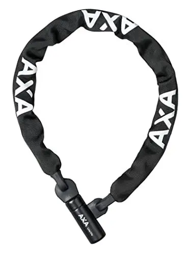 Produktbild: AXA Linq City 100 Kettenschloss, Länge 100 cm, Sicherheitsstufe 9, Stahlglieder 7 mm, Schwarze Schutzhülle, Schwarz