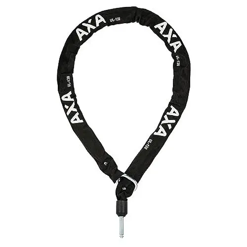Produktbild: AXA ULC 130/5,5 - Einsteckkette für Rahmenschloss - Kombinierbar mit AXA-Rahmenschlössern - 5,5-mm-Glieder- Schwarze Polyesterabdeckung, Schwarz