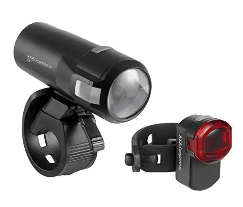 Produktbild: Axa Unisex – Erwachsene Compactline 20 Fahrradlampensets, schwarz, One-Size