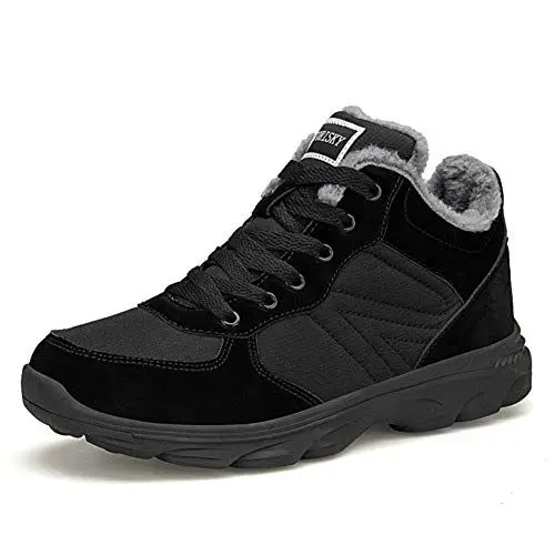 Produktbild: Axcone Winterschuhe Damen Herren Warm Gefüttert wasserdicht Winterschuhe Winter Outdoor Boots Wanderstiefel Stiefel Unisex - 6919 Schwarz 45EU