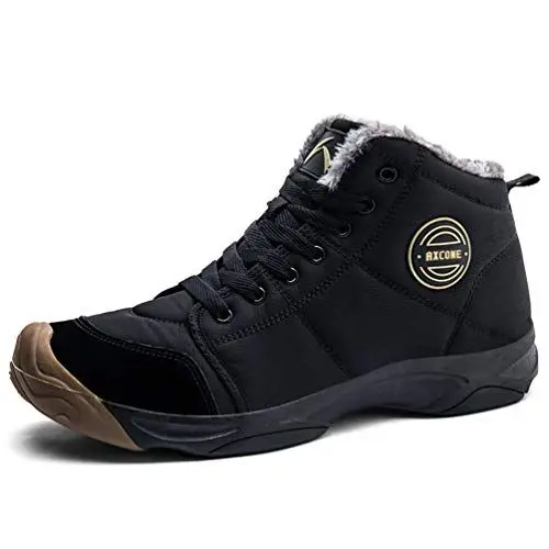 Produktbild: Axcone Winterschuhe Damen Herren Warm Gefüttert wasserdicht Winterschuhe Winter Outdoor Boots Wanderstiefel Stiefel Unisex - Schwarz 42EU