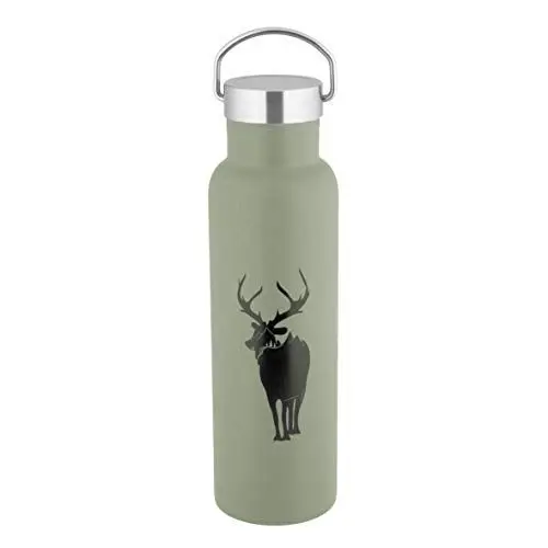 Produktbild: axentia 131906 Davos Isolierflasche für Warm- und Kaltgetränke, Edelstahl, Taupe