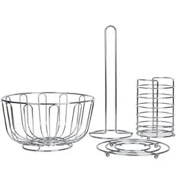 Produktbild: axentia 4-teiliges Küchen-Set, Silber, ca. 13 x 24 x 32 cm
