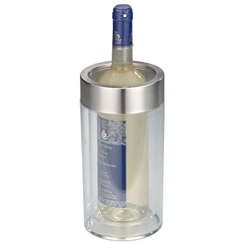 Produktbild: axentia Flaschenkühler transparent, Behälter zum Kühlen von Wein, Sekt, Champagner oder Softdrinks, Getränkekühler doppelwandig, Maße: ca. Ø 12 x H 19.5 cm