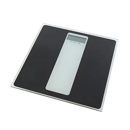 Produktbild: axentia Personenwaage digital LCD-Display-Körperwaage-Gewichtswaage für Personen-Körper-Waage bis 150 kg Gewicht-Digitalwaage, Glas, Schwarz, 30 x 30 x 17 cm
