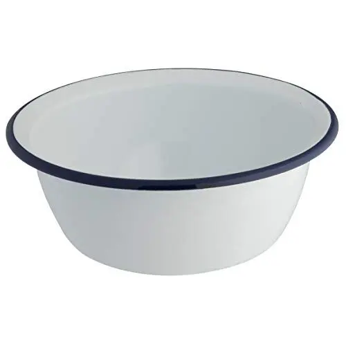Produktbild: axentia Schüssel, weiße Emaille Schüssel, kleine Schale, Ø ca. 20 cm, 1,5 l