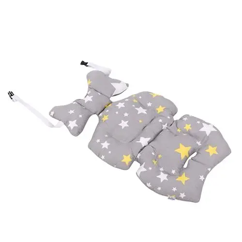 Produktbild: AXOC Kinderwagen-Kühlkissen, einfach zu tragende Kinderwagen-Sitzeinlagen 23,62 x 13,78 Zoll Bogen-Kopfstütze für Kinderwagen(Sterne)