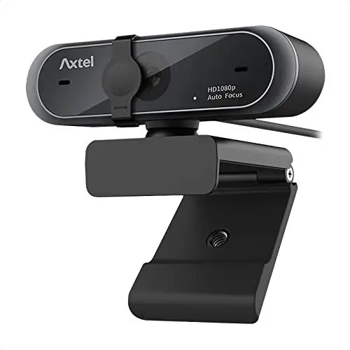 Produktbild: Axtel AX-FHD Webcam - 1080p Full HD Video, Autofokus und Weißabgleich, Webcam mit Mikrofon für PC, Plug & Play, USB-Kabel, Hohe Videoqualität, Streaming, Gaming, OBS, Twitch, Youtube, Skype, Konferenz