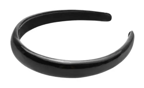 Produktbild: axy Gepolsterter Haarreif mit Metallicfarbe - Damen Haarreifen in Metallic-Optik Wunderschön Stirnband Haarschmuck HR27D (Schwarz)