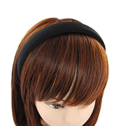 Produktbild: axy Haarreif mit Stoff gepolstertes Candy Colours - Wunderschön Damen Stirnband Haarschmuck Haarreifen HRK7 (Schwarz)