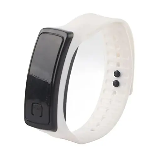 Produktbild: AYNEFY Fitness-Tracker-Uhr, LED-Uhr, Sport-Silikonband, Digitales 12-Stunden-Zifferblatt, E-Aktivitäts-Tracker, Gesundheits-Übungsuhr, Armbanduhr, Uhr für Männer, Frauen, Teenager, Studenten(Schwarz)