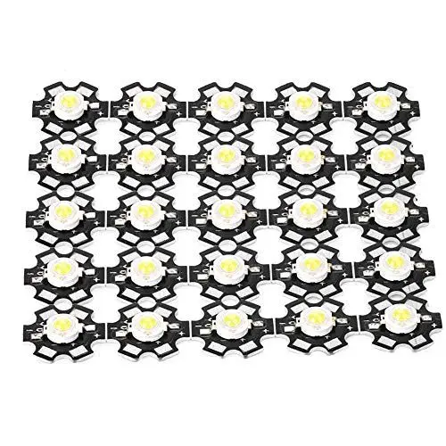 Produktbild: AYNEFY LED-COB-Lichtperle, LED-Birnen 25 STÜCKE 3 W 3,2-3,4 V Hochhelle Integrierte Chip-Lichtquelle LED-Perlen-Scheinwerferbirne LED-Chip-Licht(3000-3200K)