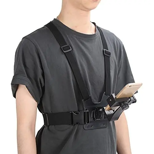 Produktbild: Verstellbarer Telefonclip-Halter mit Brustgurt-Fixierung Halterung f¨¹r Sport Kamera Mobile Mount Harness Chesty Body Kompatibles Telefon, Action-Halterung, Halter, Halterung,