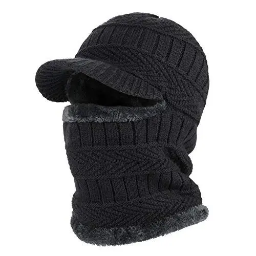 Produktbild: AYPOW Wintermantel aus Sturmhaube mit flexiblem Halswärmer, winddichter, Unisex Warmer Ski-Gesichtsmaske für Outdoor-Sportarten-Schwarz