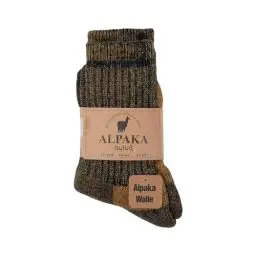 Produktbild: Aytuğ Çorap Damen und Herren Alpaka Socken, Frottee-Socken - 1 Paar - Wintersocken, Warme Haussocken, Thermosocken (DE/NL/SE/PL, Numerisch, 43, 46, Regular, Regular, Grau und Orange)