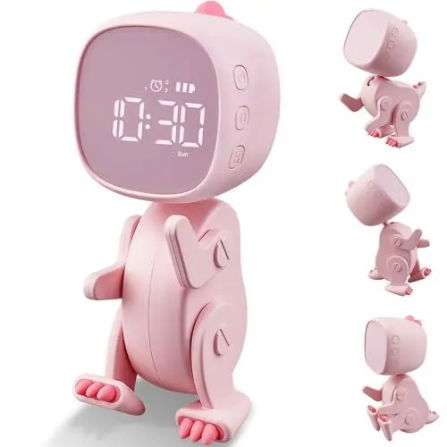 Produktbild: Ayybboo Kinderwecker Digitaler,Wecker Digital Sonnenaufgangssimulator Kinderwecker für Mädchen Jungen mit Bunte Lichter Leiser Wecker Ohne Ticken Schlafzimmer (Blau)